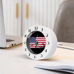 Grunge American Flag Print Alarm Clock