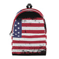 Grunge American Flag Print School Backpack