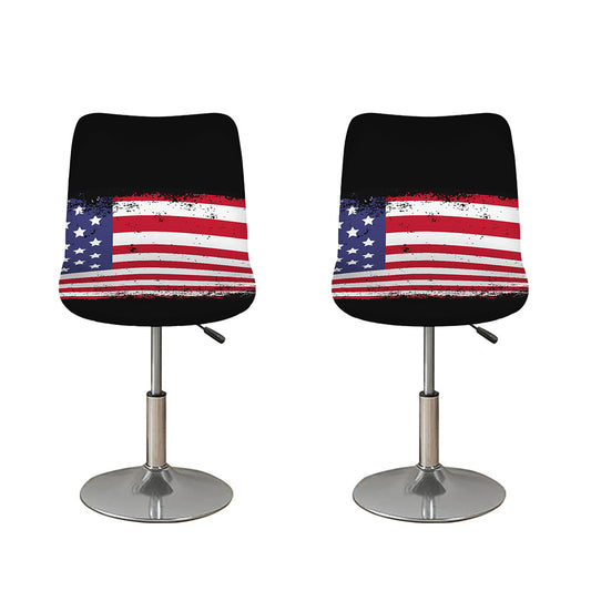 Grunge American Flag Print Bar Stool Covers