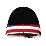 Grunge American Flag Print Beanie