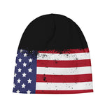 Grunge American Flag Print Beanie