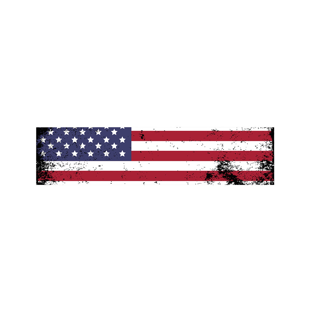 Grunge American Flag Print Bed Runner