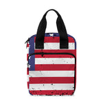 Grunge American Flag Print Bible Tote Bag