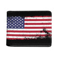 Grunge American Flag Print Bifold Wallet