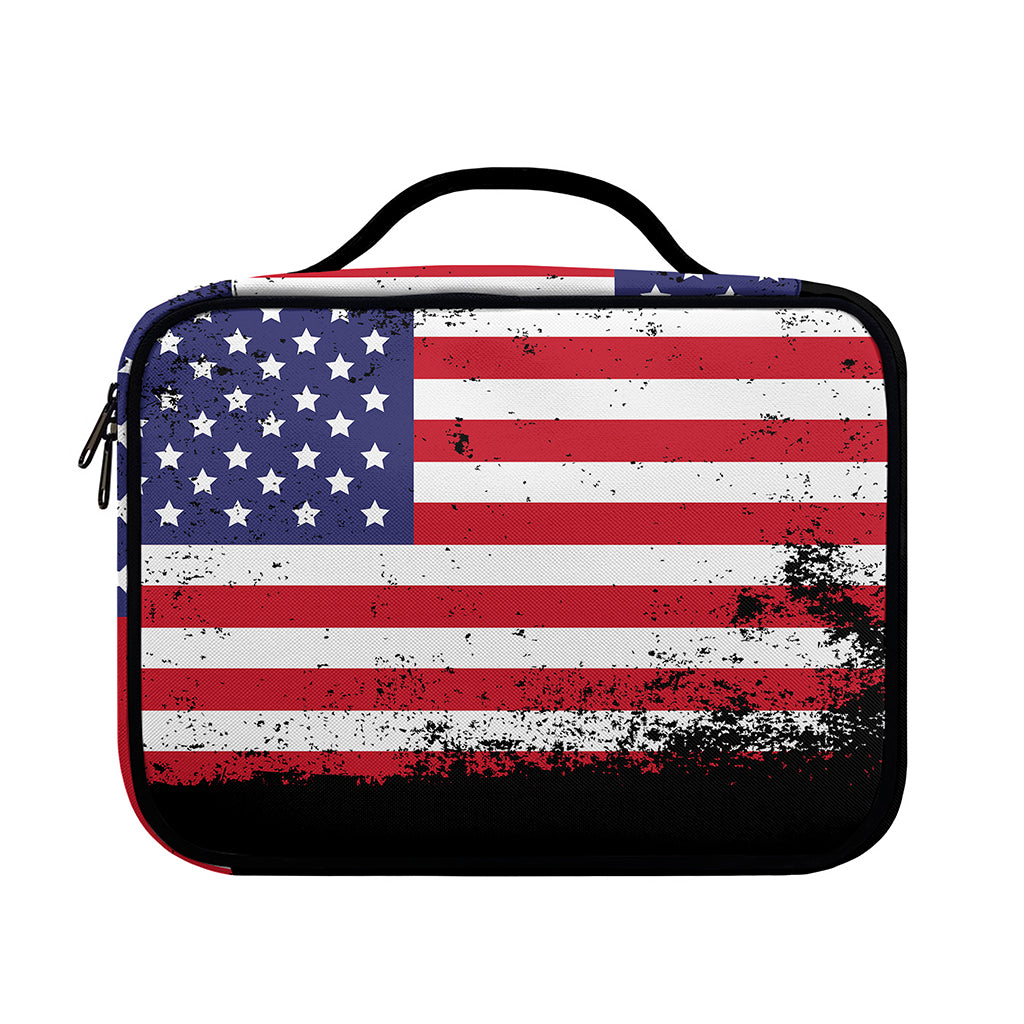 Grunge American Flag Print Briefcase Bible Bag