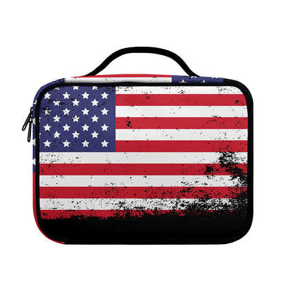 Grunge American Flag Print Briefcase Bible Bag