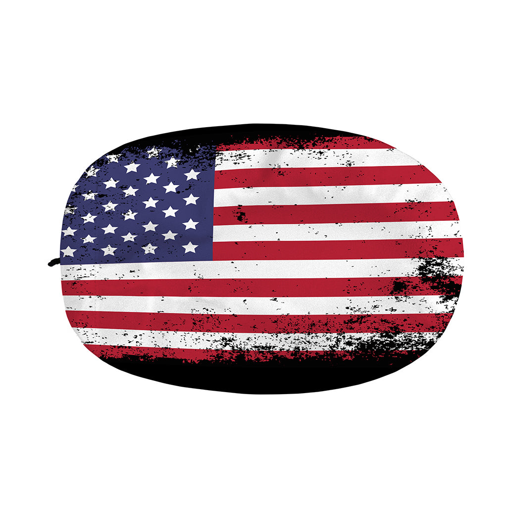 Grunge American Flag Print Car Side Mirror Covers
