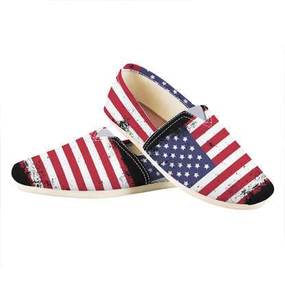 Grunge American Flag Print Casual Shoes