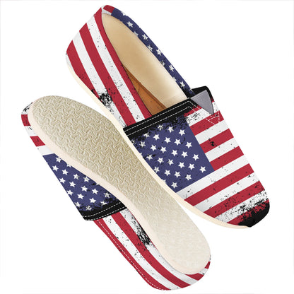Grunge American Flag Print Casual Shoes