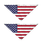 Grunge American Flag Print Dog Bandana
