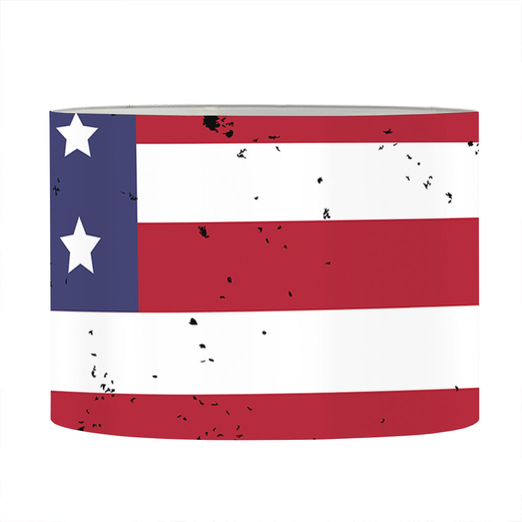 Grunge American Flag Print Drum Lamp Shade