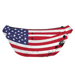 Grunge American Flag Print Fanny Pack