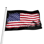 Grunge American Flag Print Flag
