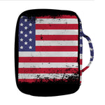 Grunge American Flag Print Front Pocket Bible Bag