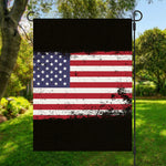 Grunge American Flag Print Garden Flag