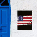 Grunge American Flag Print Garden Flag