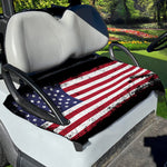 Grunge American Flag Print Golf Cart Seat Cover
