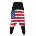Grunge American Flag Print Hammer Pants