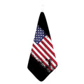 Grunge American Flag Print Hand Towel
