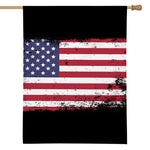 Grunge American Flag Print House Flag