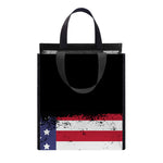 Grunge American Flag Print Insulated Lunch Tote