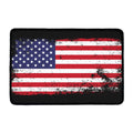 Grunge American Flag Print Kitchen Mat