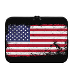 Grunge American Flag Print Laptop Sleeve