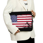 Grunge American Flag Print Laptop Sleeve