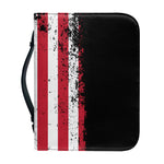 Grunge American Flag Print Leather Bible Cover