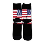 Grunge American Flag Print Long Socks
