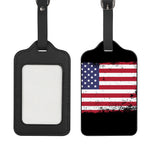 Grunge American Flag Print Luggage Tag