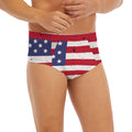 Grunge American Flag Print Men's Briefs