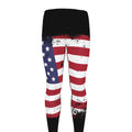 Grunge American Flag Print Men's Leggings