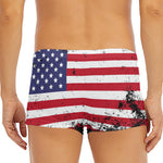 Grunge American Flag Print Men's Short Boxer Briefs