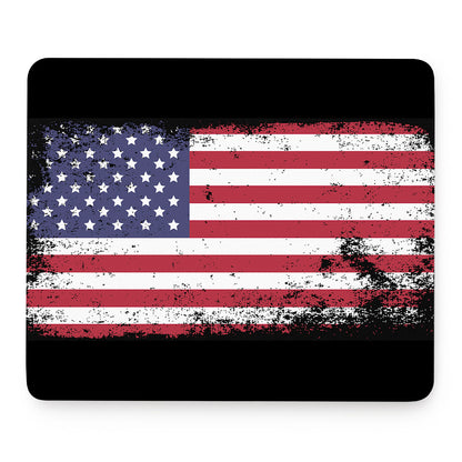 Grunge American Flag Print Mouse Pad