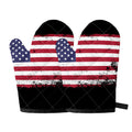Grunge American Flag Print Oven Mitts