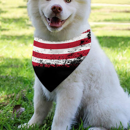Grunge American Flag Print Over The Collar Dog Bandana