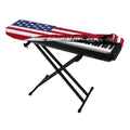 Grunge American Flag Print Piano Keyboard Cover