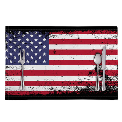 Grunge American Flag Print Placemat