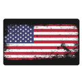 Grunge American Flag Print Polyester Doormat