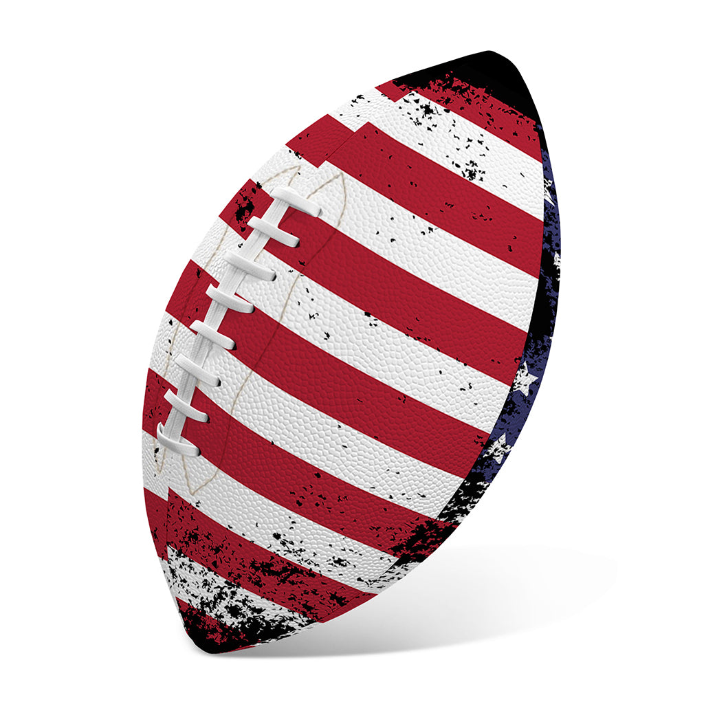 Grunge American Flag Print Rugby Ball