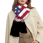 Grunge American Flag Print Scarf