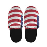Grunge American Flag Print Slippers