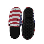 Grunge American Flag Print Slippers