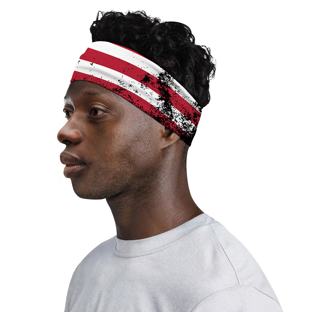 Grunge American Flag Print Sports Headband
