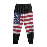 Grunge American Flag Print Sweatpants