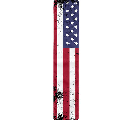 Grunge American Flag Print Table Runner