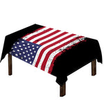 Grunge American Flag Print Tablecloth