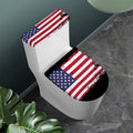 Grunge American Flag Print Toilet Lid And Tank Cover Set