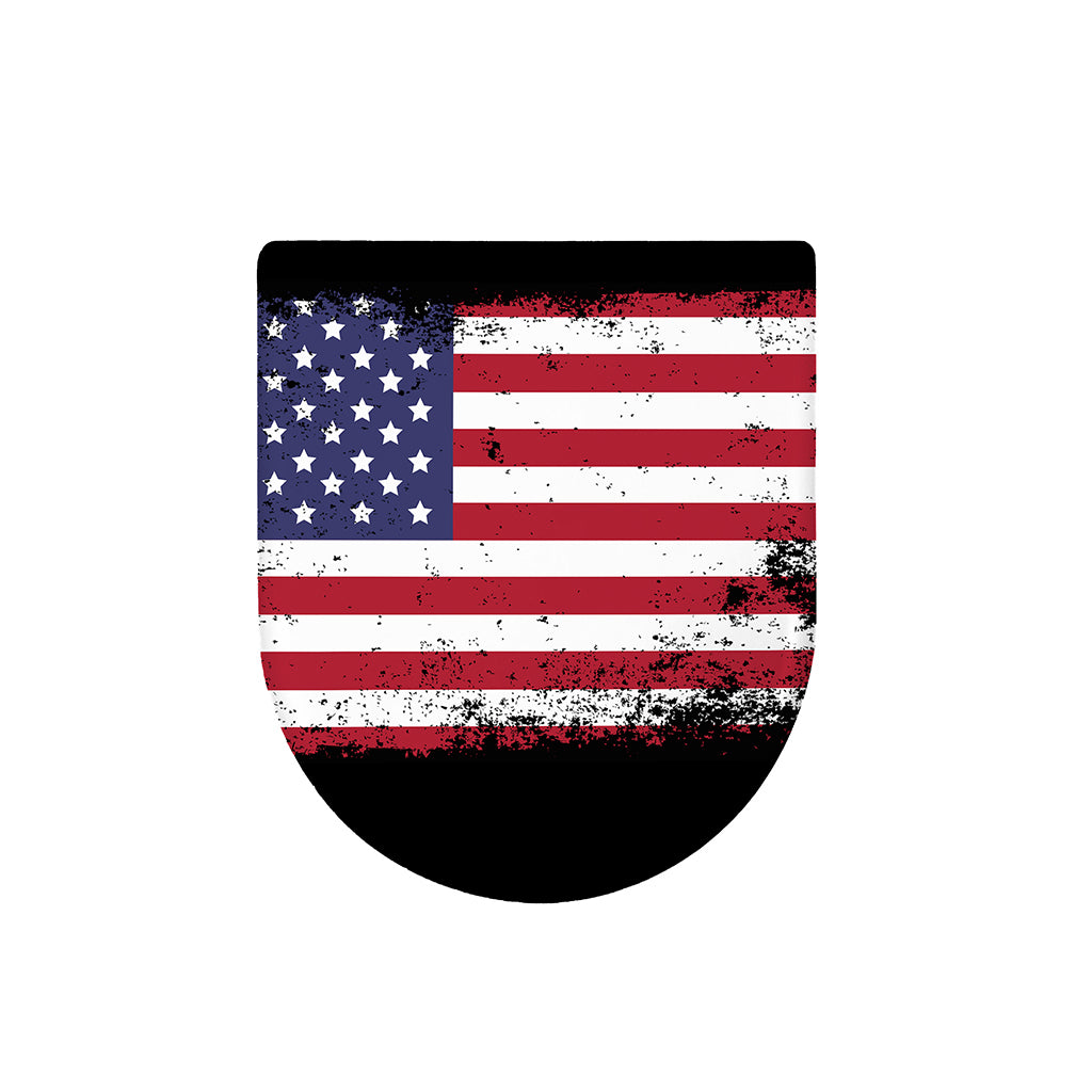 Grunge American Flag Print Toilet Lid Cover